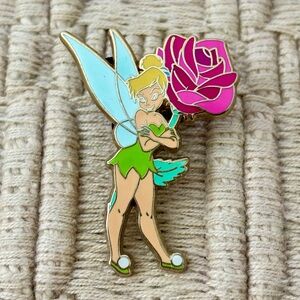 DISNEY Tinker Bell with Rose Spring Floral Pin